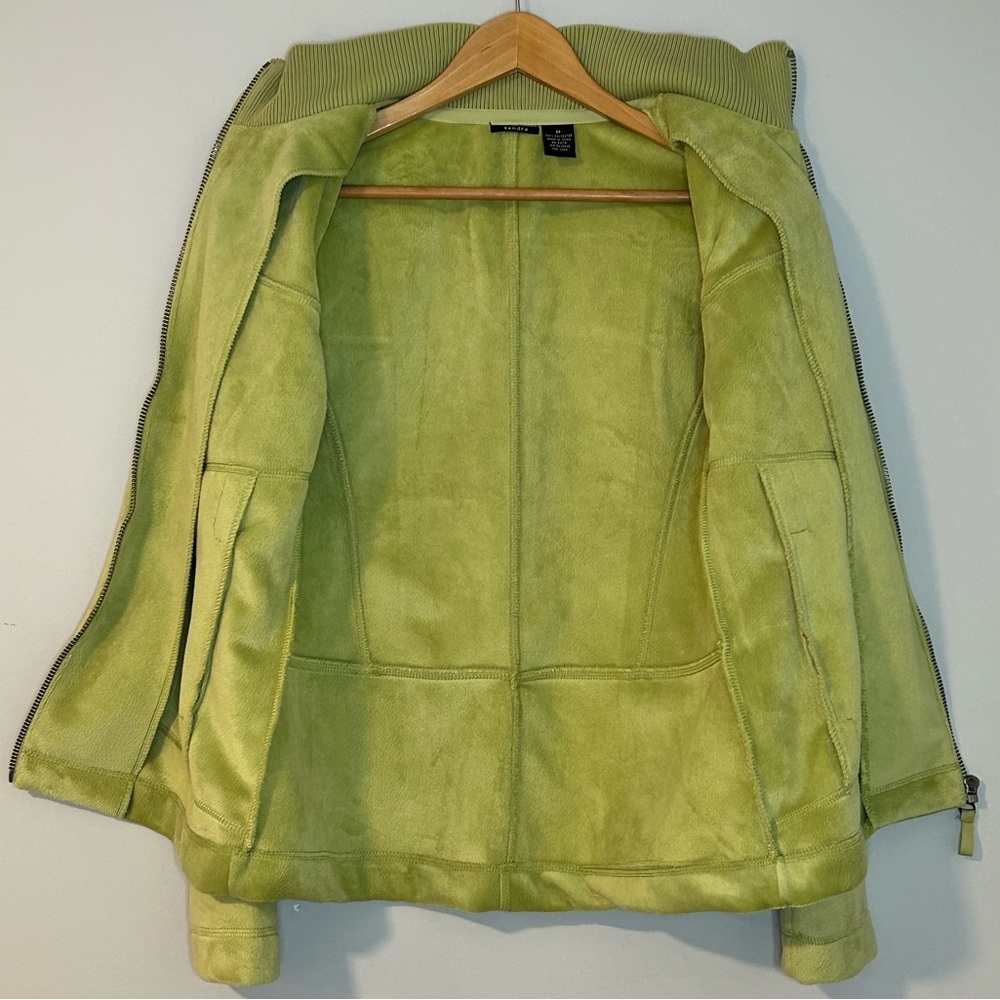 Sandra Light Green Fleece Zip-Up Jacket Women’s Size M - Picture 4 of 5